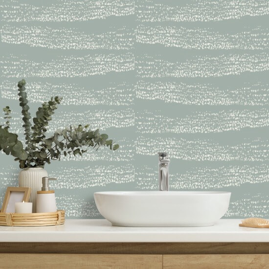 Reflections Ash Blue Wallpaper