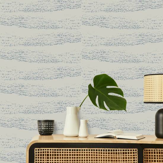 Reflexionen Blaue Taupe-Tapete