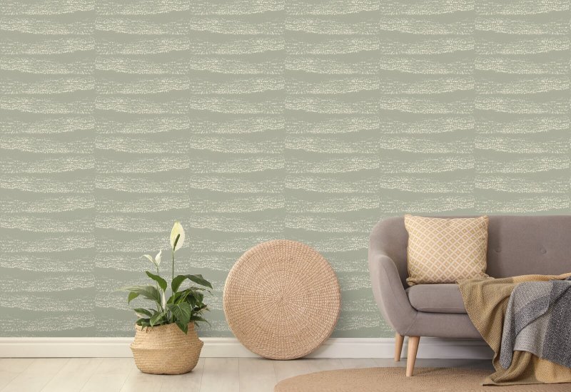 Reflections Pale Green Wallpaper