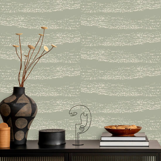 Reflections Pale Green Wallpaper