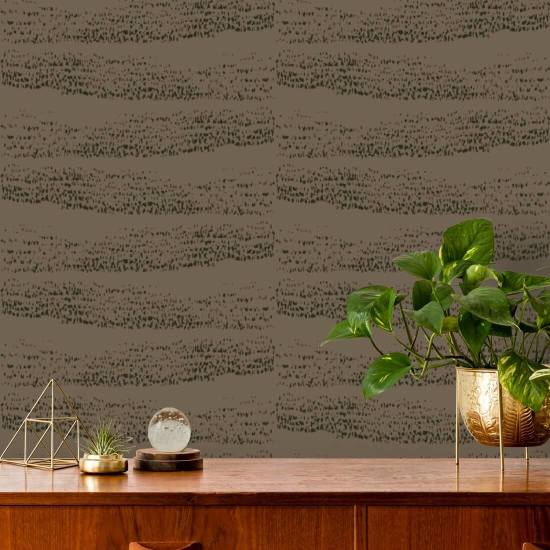 Reflections Walnut Wallpaper