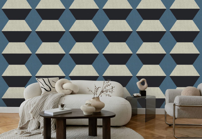 Unendliche Blöcke Blauer Horizont Hintergrundbild