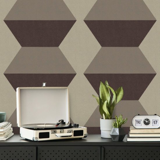 Blocs Infinity Papier peint marron bordeaux