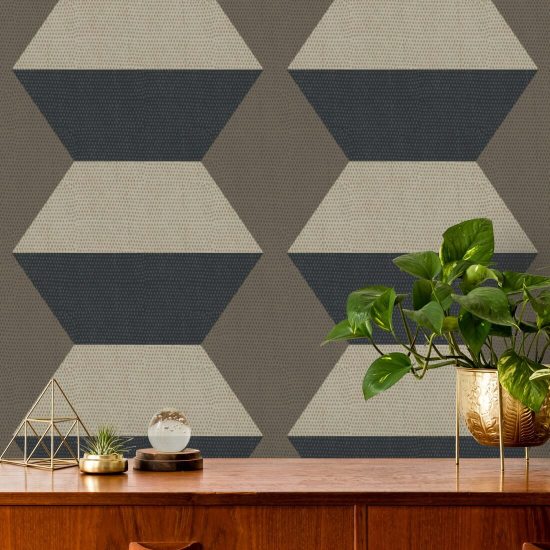 Infinity Blocks Coconut Husk Wallpaper