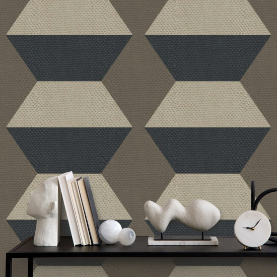 Infinity Blocks Coconut Husk Wallpaper