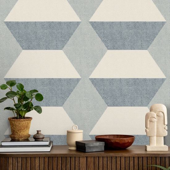 Blocs Infinity Papier peint Laqué Blues