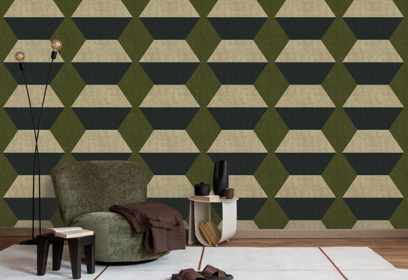 Uendelighetsblokker Olive Taupe Bakgrunn