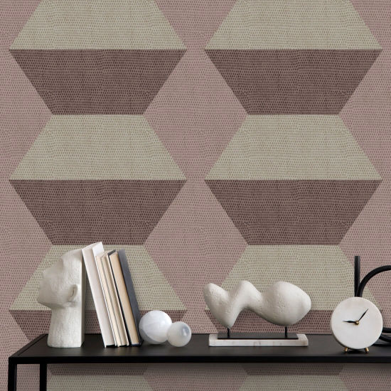 Infinity Blocks Pale Strawberry Wallpaper