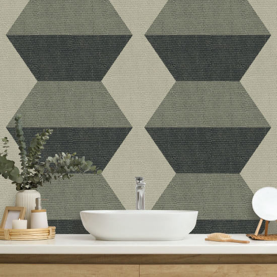 Blocs Infinity Papier peint Sage Green