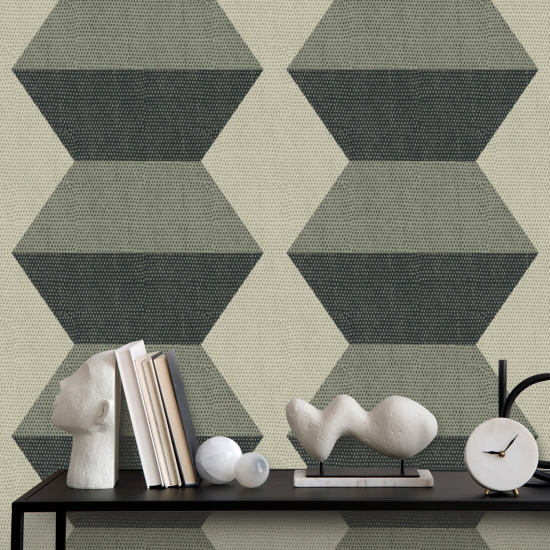 Infinity Blocks Sage Green Wallpaper