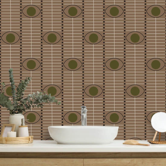 Osidan Jord och oliv tapet