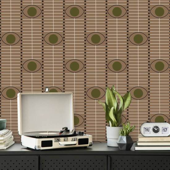 Osidan Jord och oliv tapet