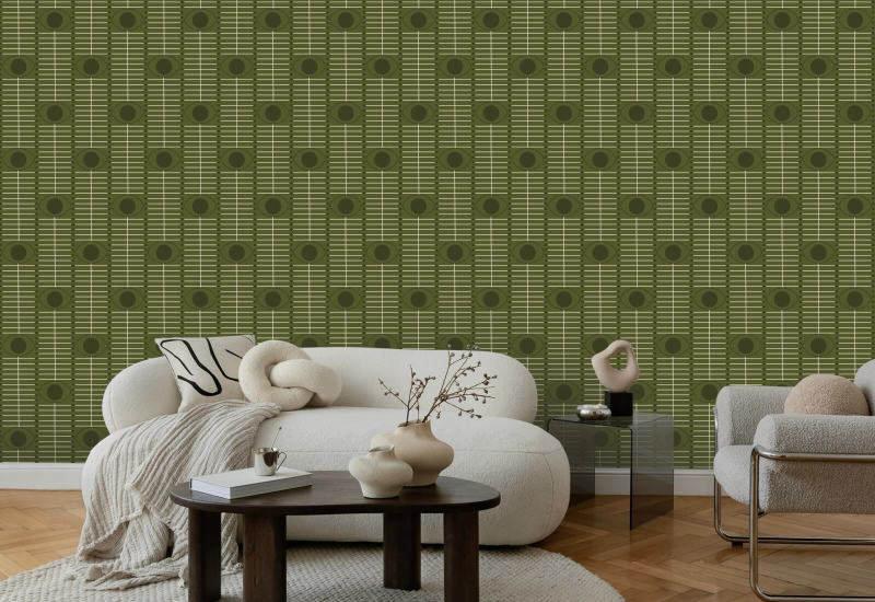 Osidan Papier peint Olive Oasis