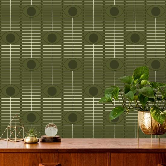 Osidan Papier peint Olive Oasis
