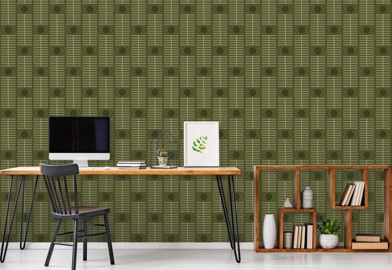 Osidan Papier peint Olive Oasis