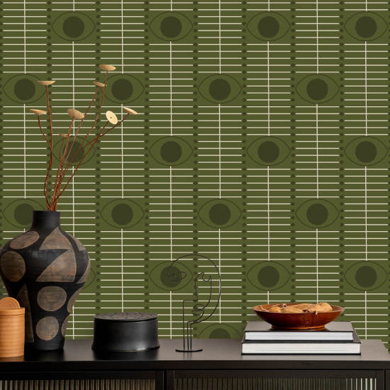 Osidan Papier peint Olive Oasis