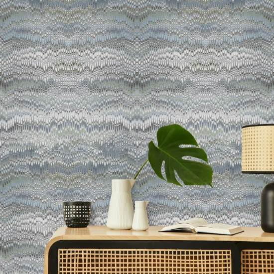 Stonewashed Ashen Blue Wallpaper