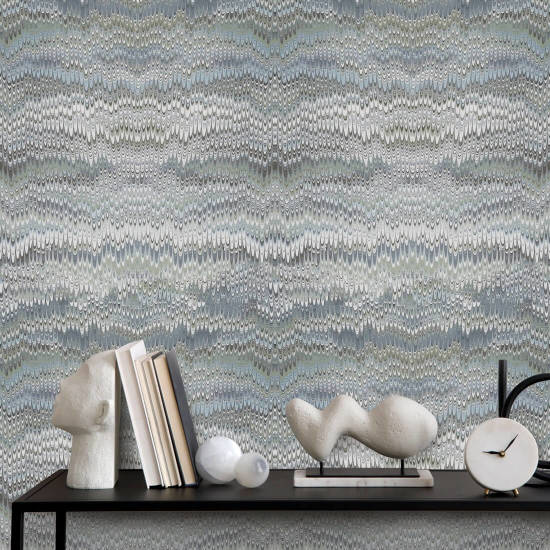 Stonewashed Ashen Blue Wallpaper