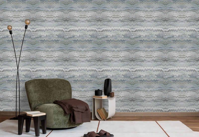 Stonewashed Ashen Blue Wallpaper