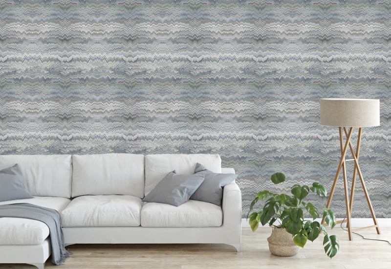 Stonewashed Ashen Blue Wallpaper