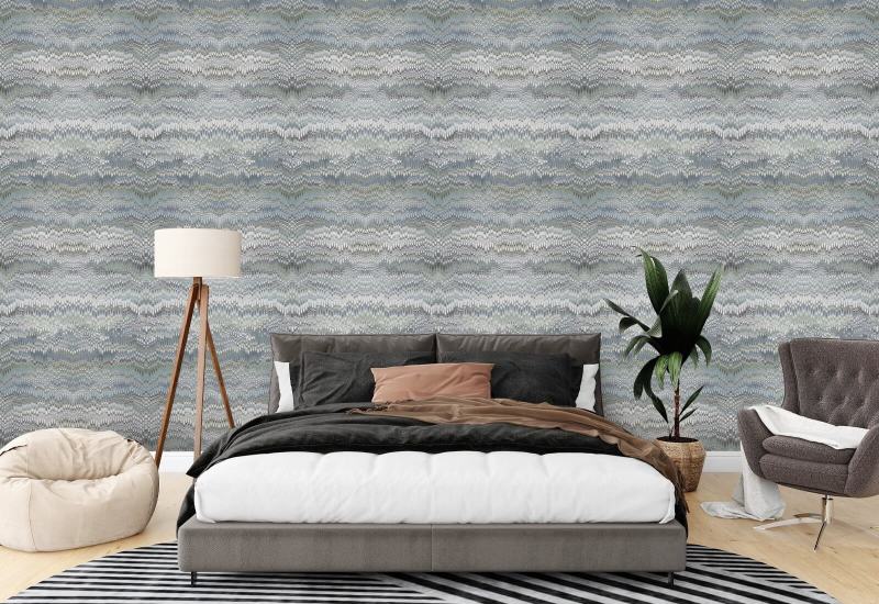 Steengekalkt Ashen Blue Wallpaper