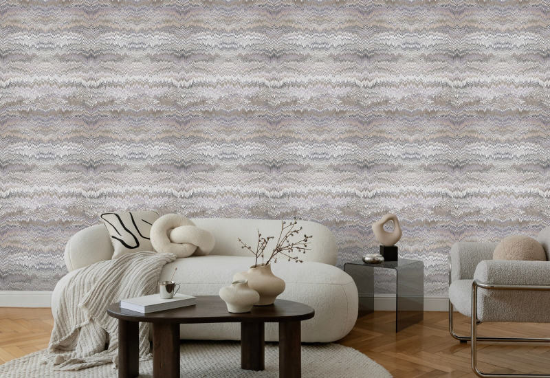 Steengekalkt Misty Mauve grijs behang