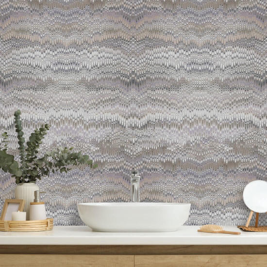 Stonewashed Carta da parati Misty Mauve Grey