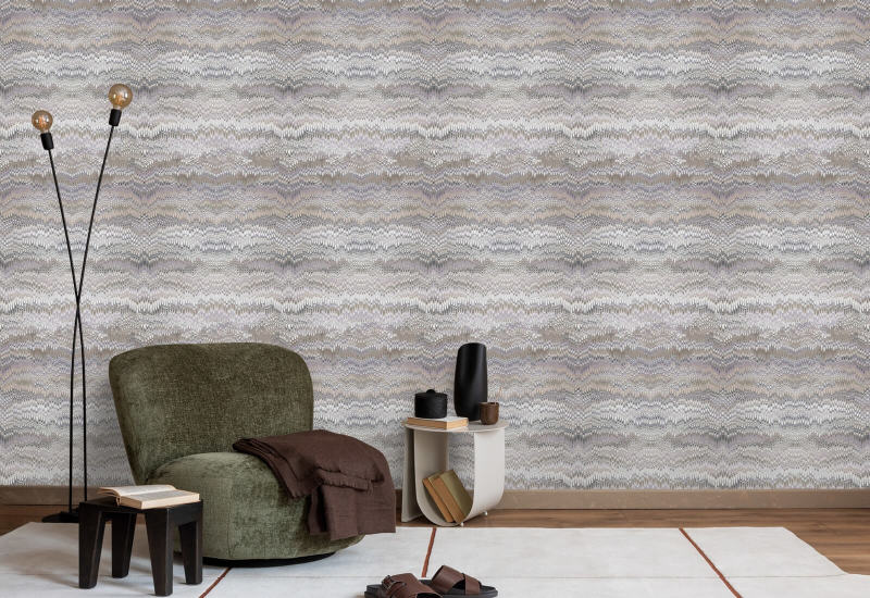 Stonewashed Carta da parati Misty Mauve Grey