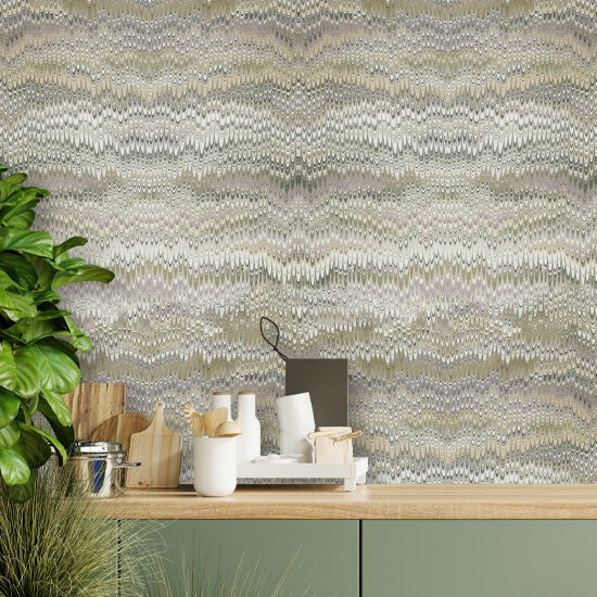 Stonewashed Sage Taupe Wallpaper