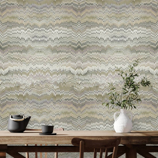 Lavé à la pierre Papier peint Sage Taupe