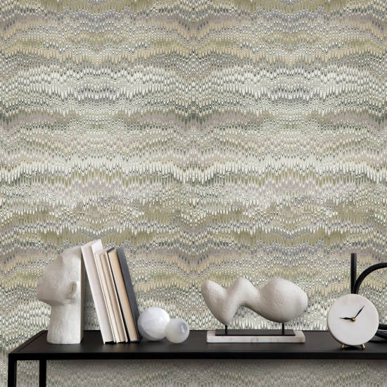 Lavé à la pierre Papier peint Sage Taupe