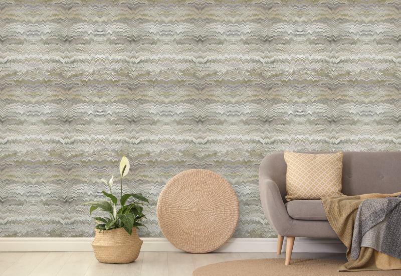 Lavé à la pierre Papier peint Sage Taupe