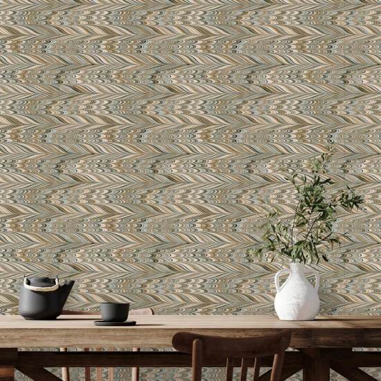 Schutblad Champagnebeige behang