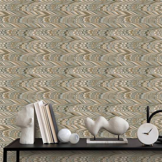 Fascicolo finale Carta da parati beige champagne