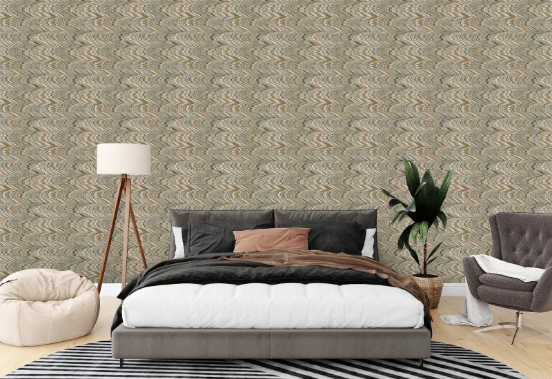 Schutblad Champagnebeige behang