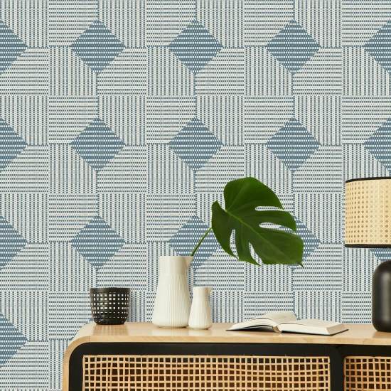 Cesta tecida Papel de parede azul de manhã cedo