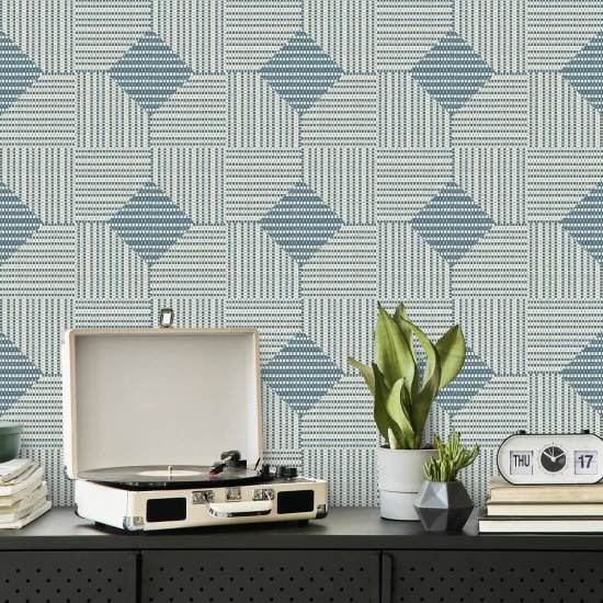 Woven Basket Early Morning Blue Wallpaper