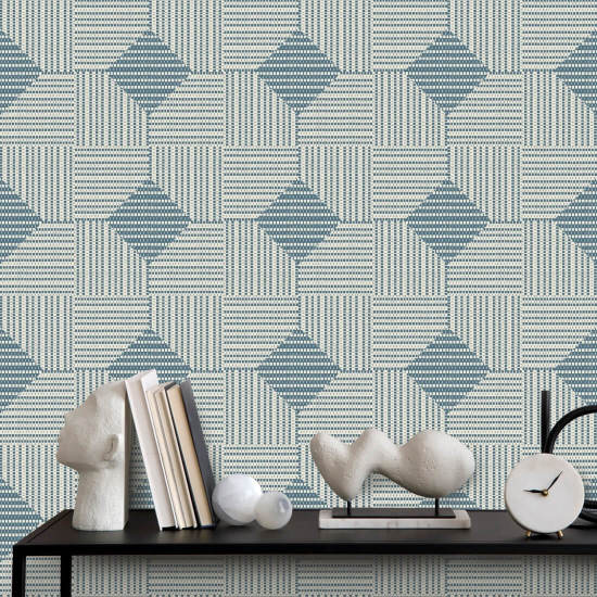 Cesta tecida Papel de parede azul de manhã cedo