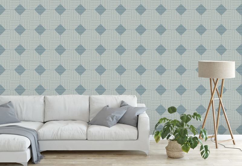 Woven Basket Early Morning Blue Wallpaper