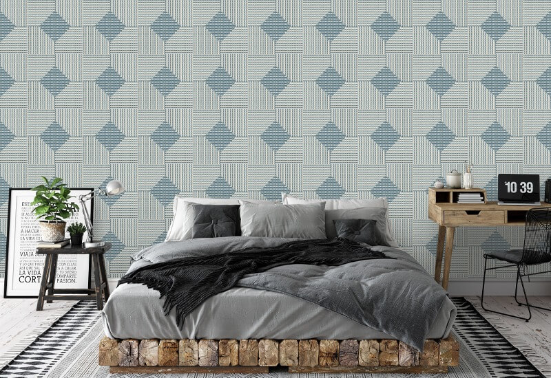 Woven Basket Early Morning Blue Wallpaper