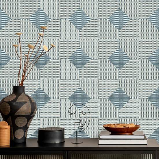Woven Basket Early Morning Blue Wallpaper