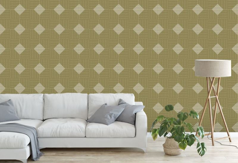 Woven Basket Sage Wallpaper