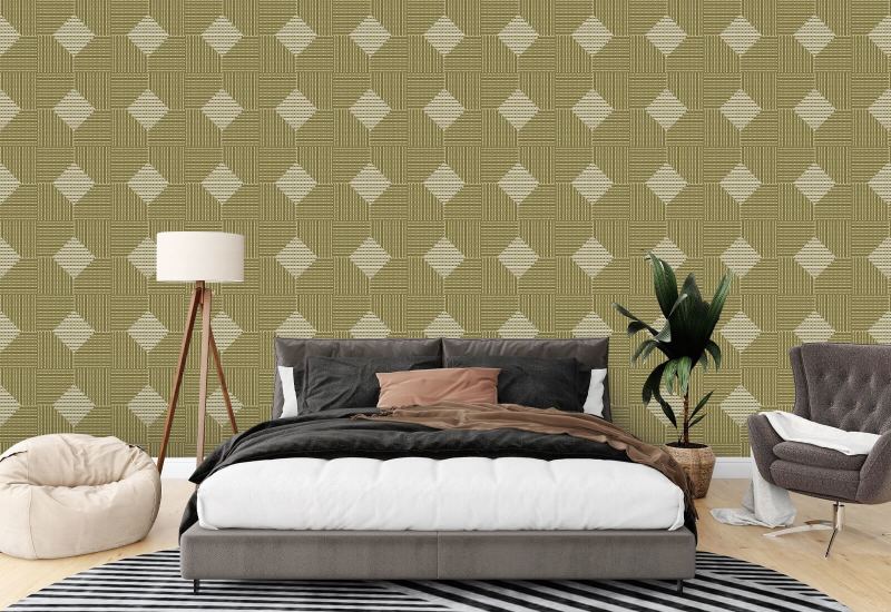 Woven Basket Sage Wallpaper