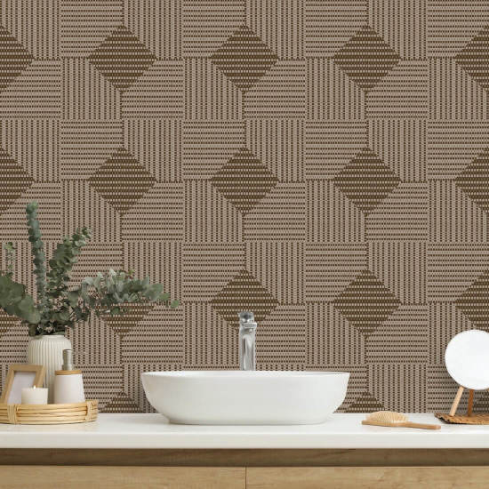 Gewebter Korb Tapete Ashen Walnut