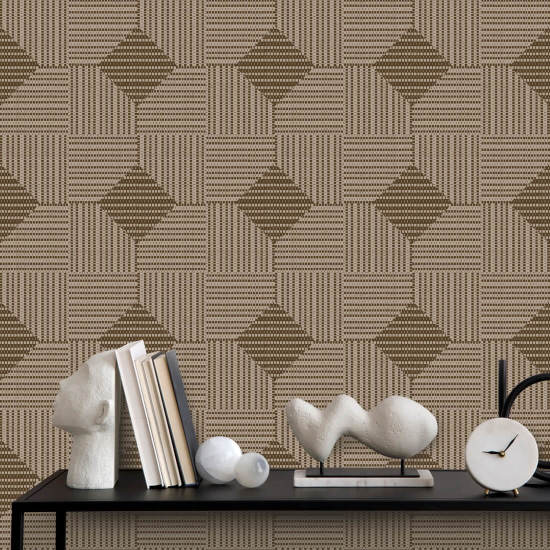 Geweven mand Ashen Walnut Wallpaper
