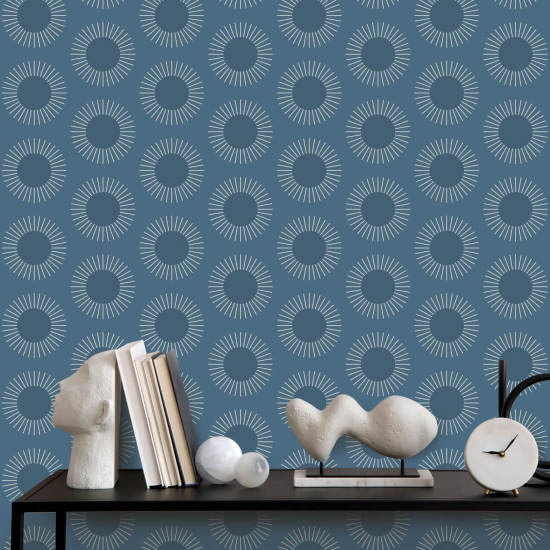 Coucher de soleil Papier peint Blues