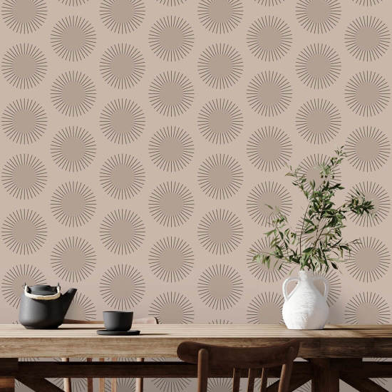 Sunburst Ceramic Pink Wallpaper