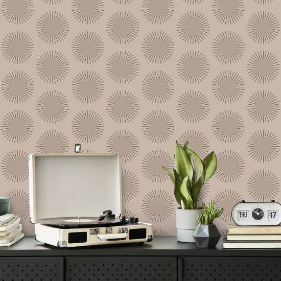 Sunburst Keramisch roze behang