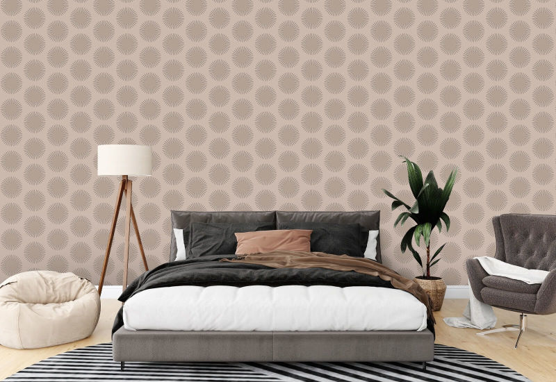 Sunburst Ceramic Pink Wallpaper