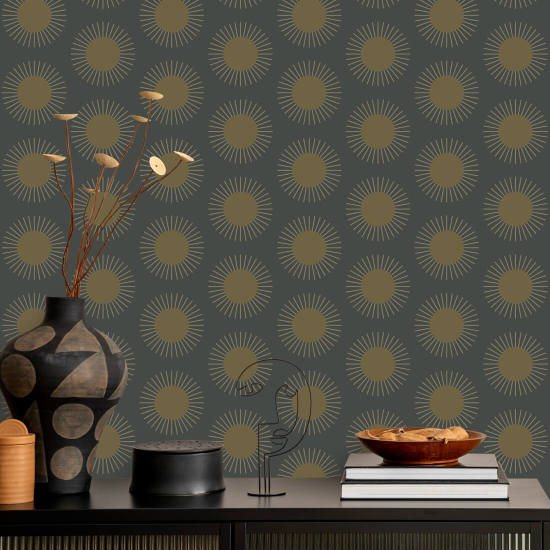 Sunburst Midnight Sun Wallpaper